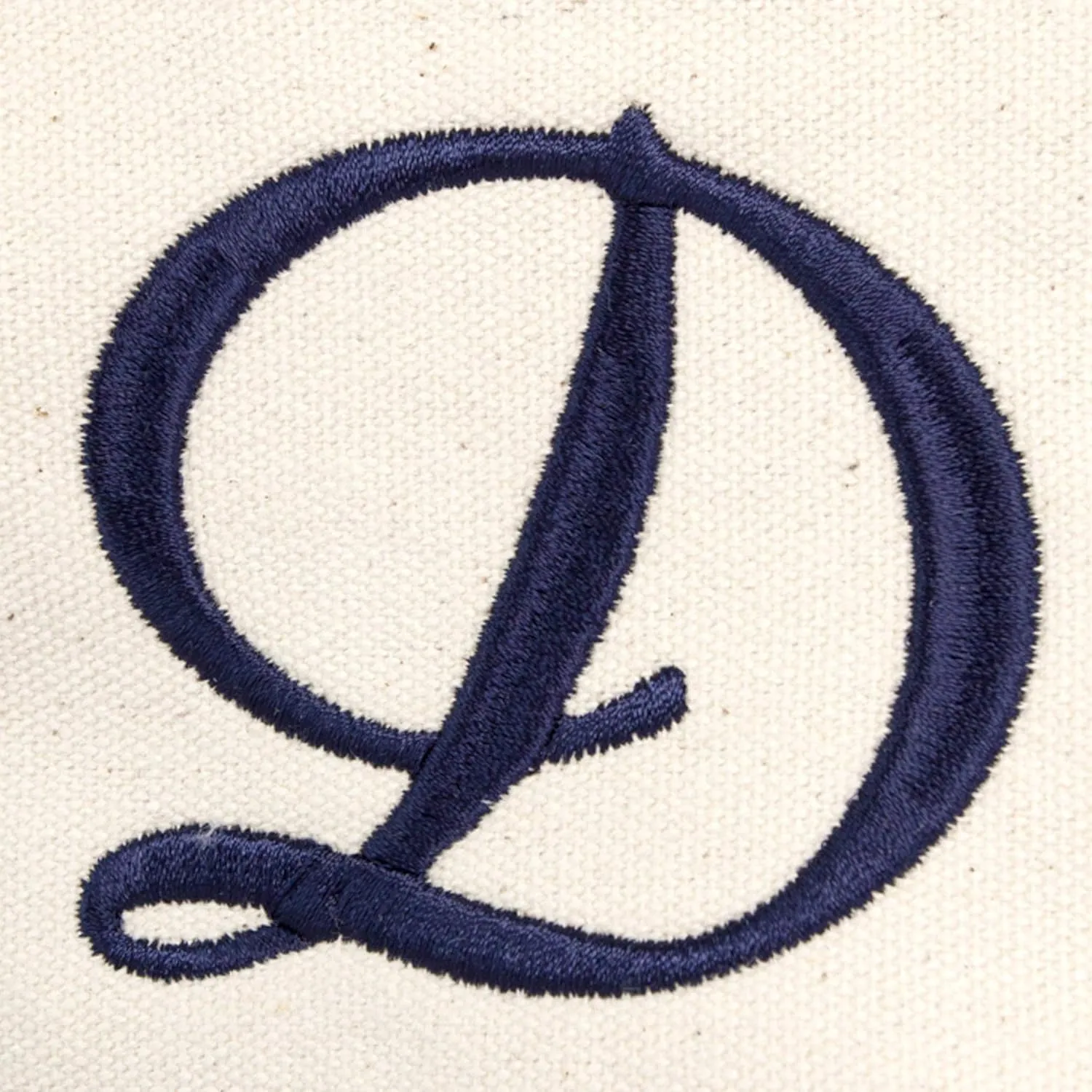DALIX Monogram Tote Bag Personalized Navy Blue Initial A-Z