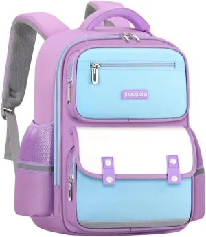 damdos Toddler Backpack for School Boys Girls Backpack, Kindergarten Elementary School Backpack,British England Stye Backpack School Book Bag Birthday Gifts(BLUE PURPLE,Large)
