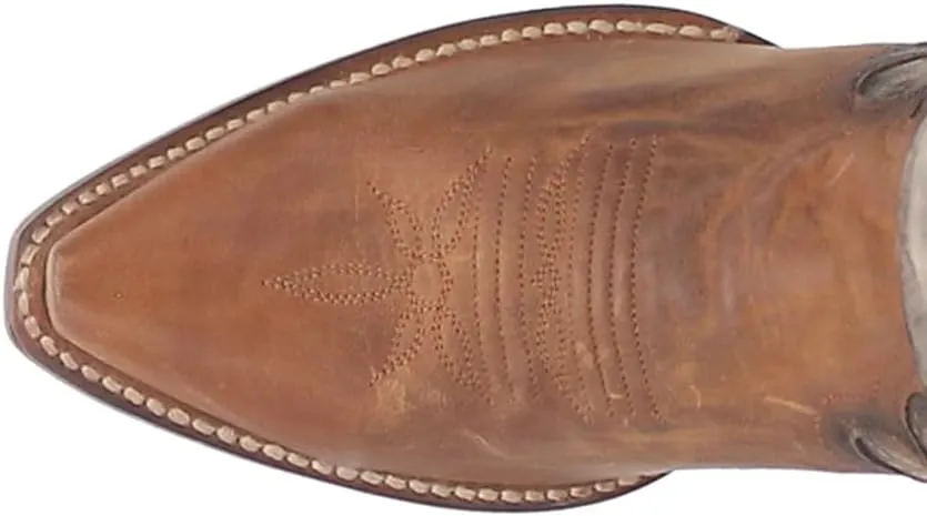 Dan Post Womens Zoli Embroidered Snip Toe Pull On Casual Boots Mid Calf Low Heel 1-2" - Brown
