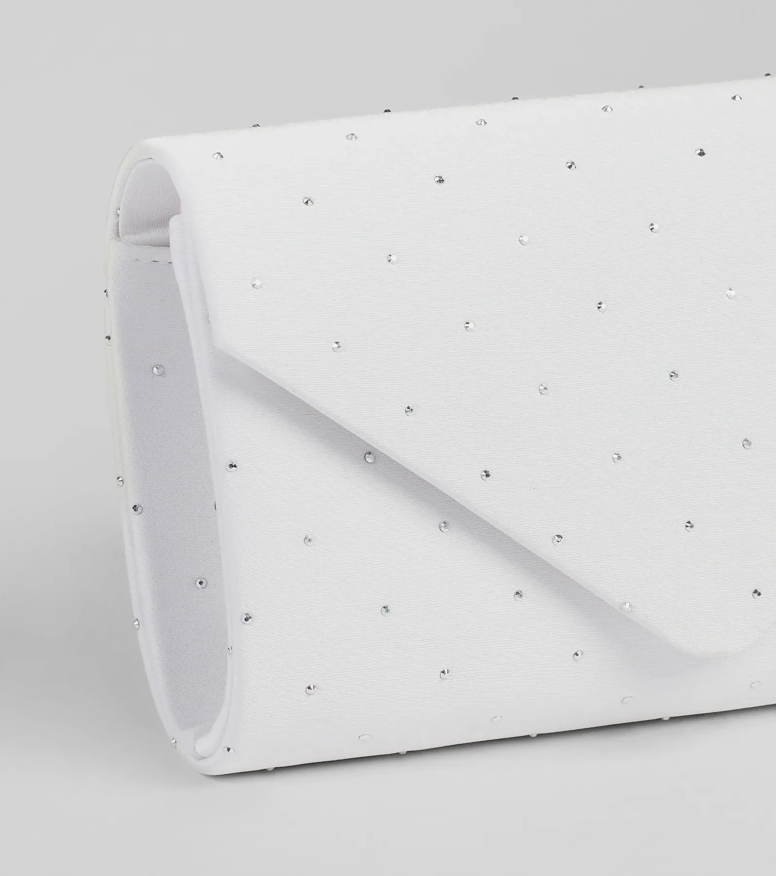 Dazzling Moments Rhinestone Satin Clutch Bag