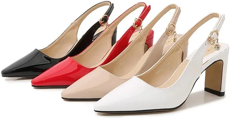 Dear Time Women Sexy Backless Pointy Toe High Heeled Pump Sandals，Patchwork Transparent Wedding Dress Pumps