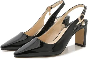 Dear Time Women Sexy Backless Pointy Toe High Heeled Pump Sandals，Patchwork Transparent Wedding Dress Pumps