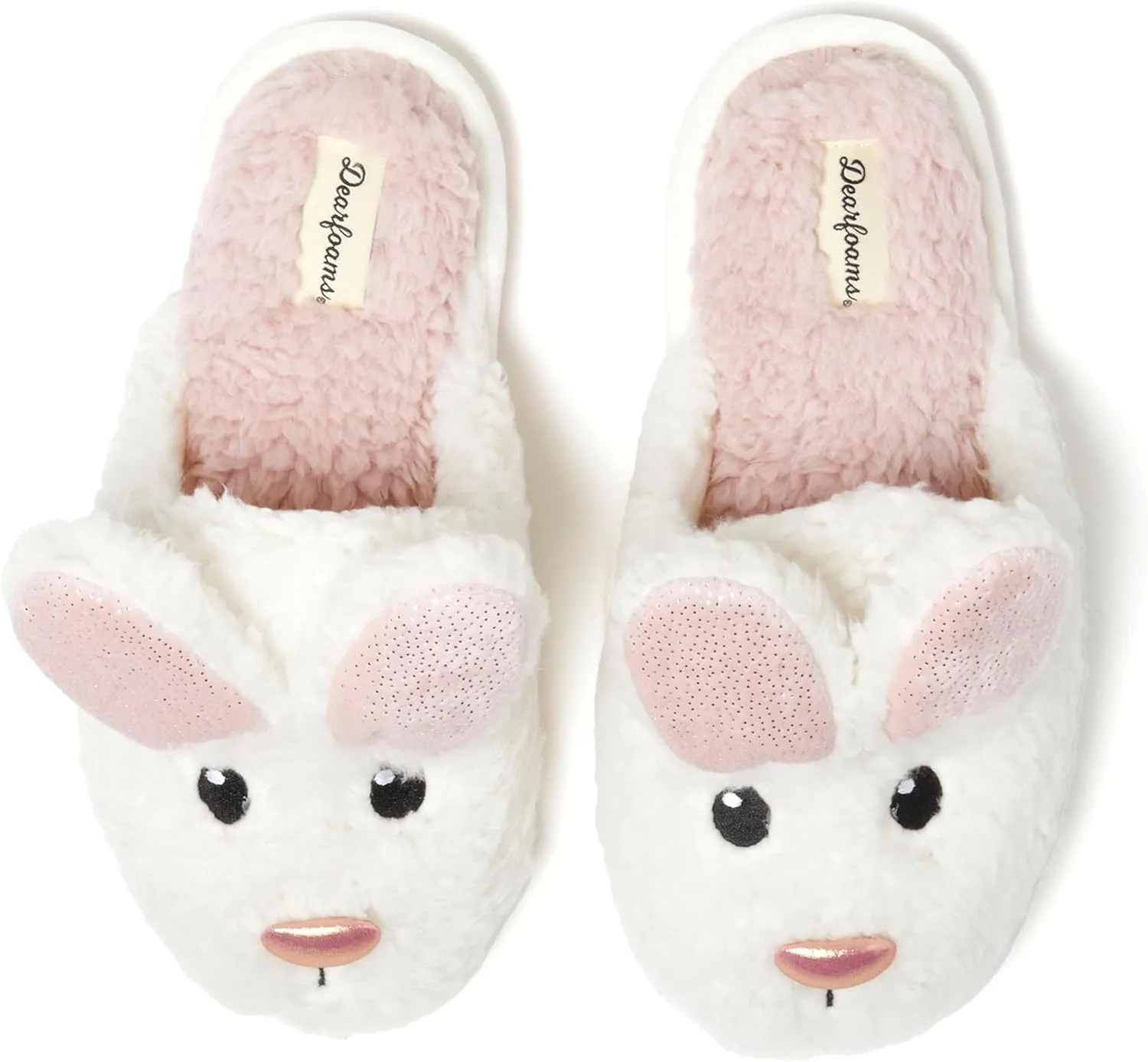 Dearfoams Women's Fuzzy Mom Easter Valentines Mother’s Day Slippers