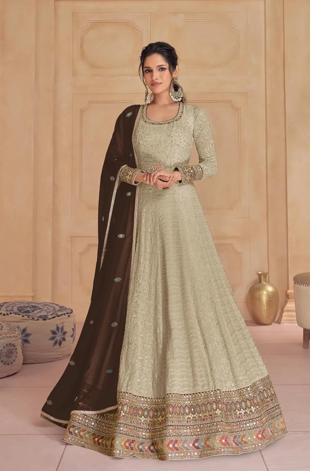 Delisa Fashion Eid festival salwar kameez ready to wear suit indian pakistani style party Wedding Wear Dress for women-5523