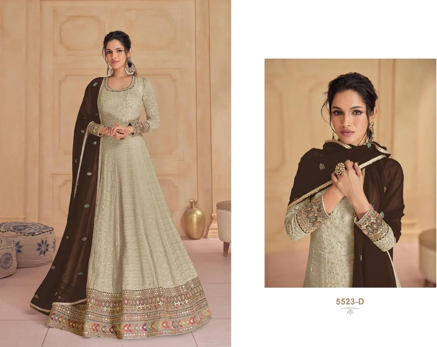 Delisa Fashion Eid festival salwar kameez ready to wear suit indian pakistani style party Wedding Wear Dress for women-5523