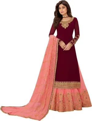 Delisa New Wedding Party wear Embroidered Salwar Kameez Indian Dress Ready to Wear Salwar Suit For Women 7115