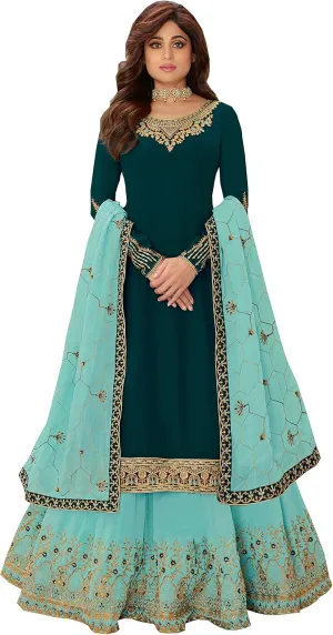 Delisa New Wedding Party wear Embroidered Salwar Kameez Indian Dress Ready to Wear Salwar Suit For Women 7115