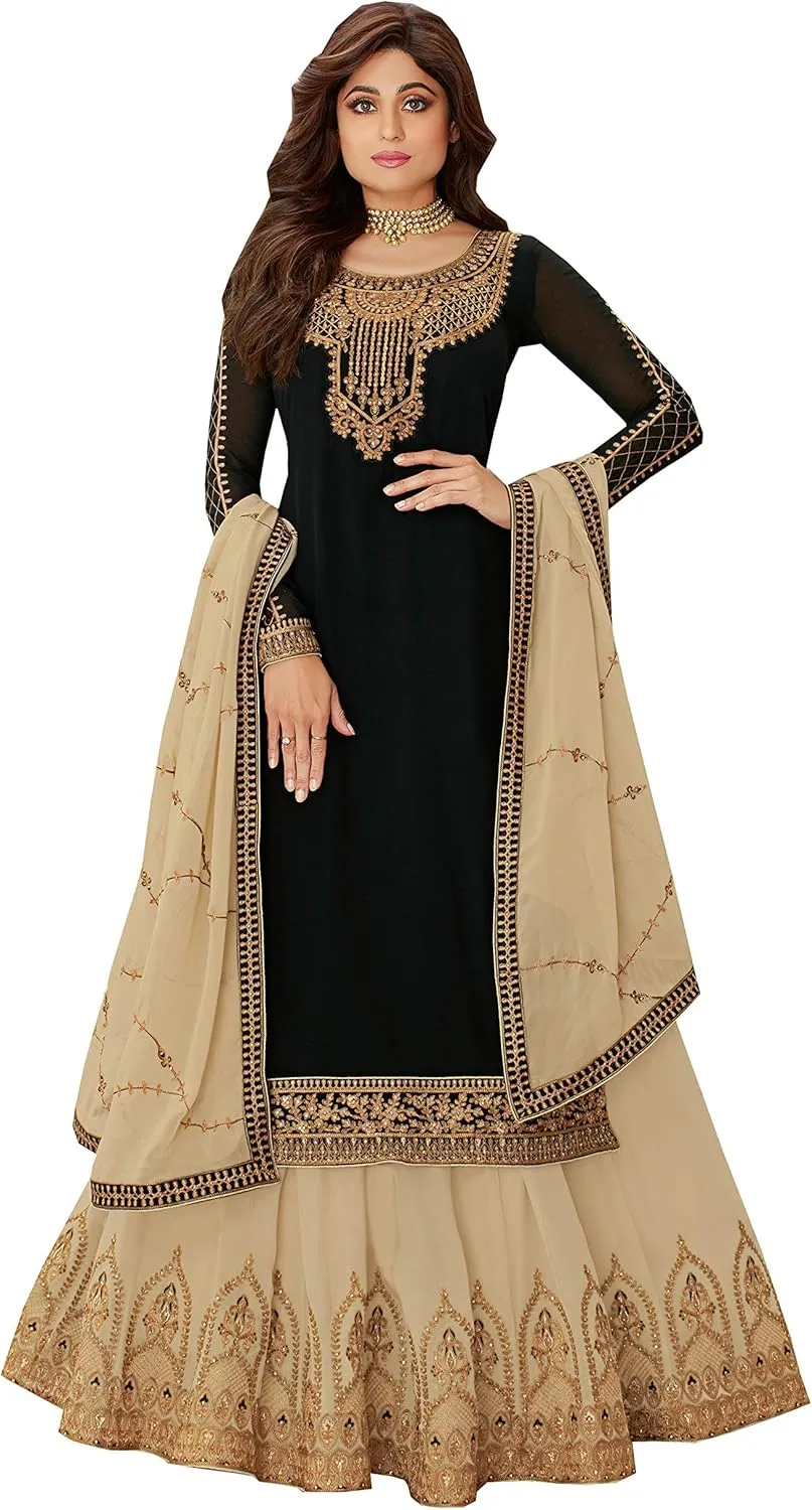 Delisa New Wedding Party wear Embroidered Salwar Kameez Indian Dress Ready to Wear Salwar Suit For Women 7115