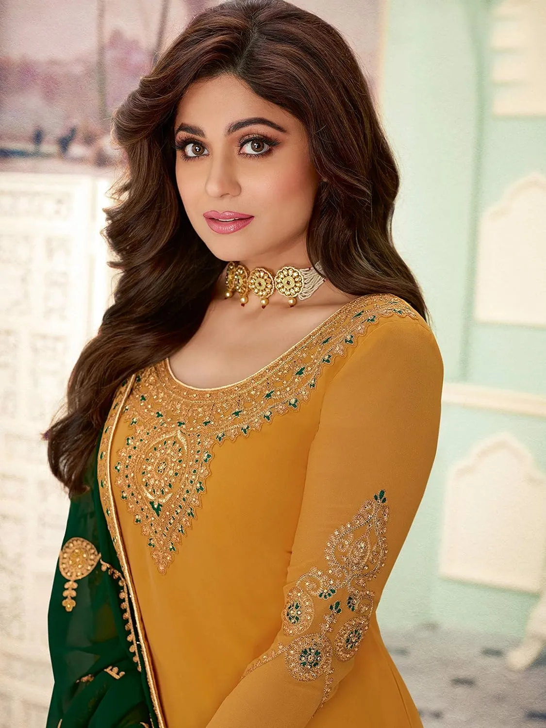 Delisa New Wedding Party wear Embroidered Salwar Kameez Indian Dress Ready to Wear Salwar Suit For Women 7115