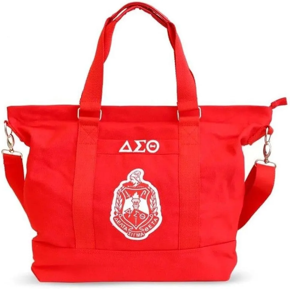 Delta Sigma Theta Canvas Bag Red