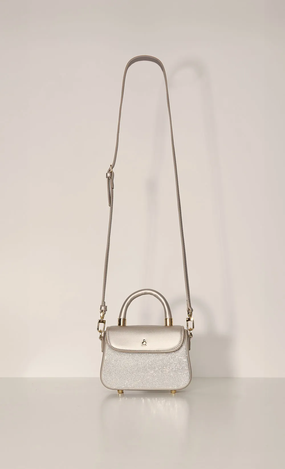Diamante Diyana Micro Bag in Pearl