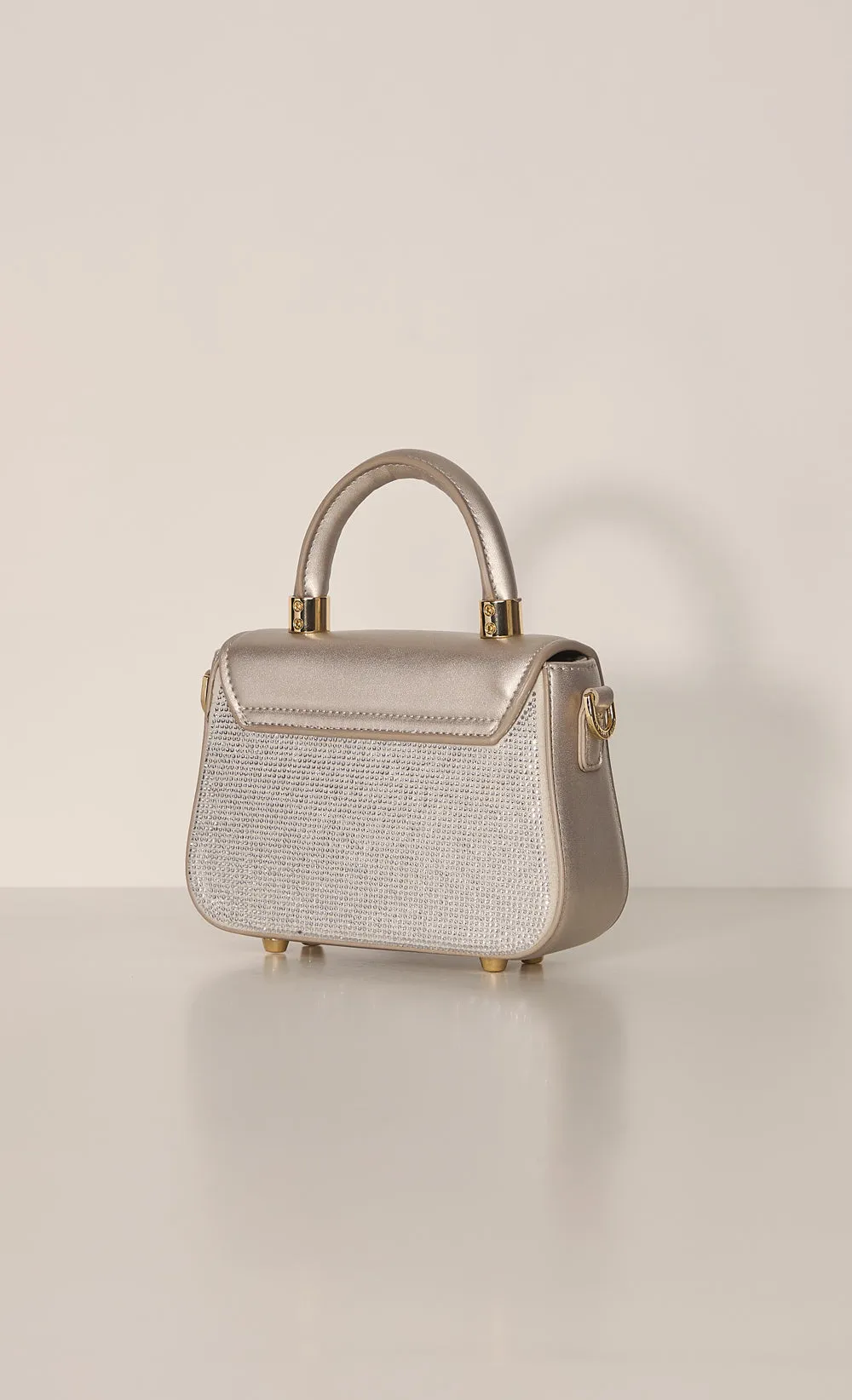 Diamante Diyana Micro Bag in Pearl