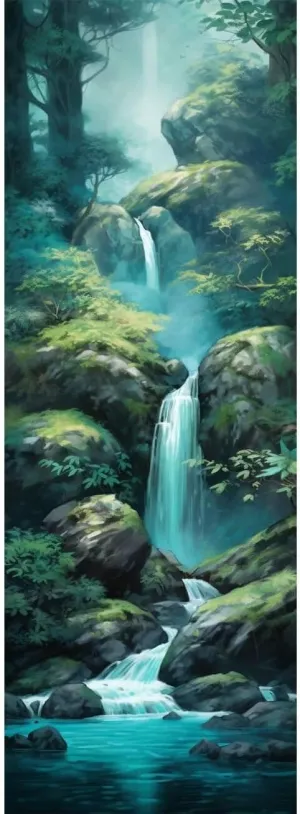 Diamond Painting Art Kit, 5D Diy River Forest Diamond Art Kits for Adults, Gem Art Square Full Drill Rhinestone Crystal Art, Paint by Numbers Embroidery Crafts for Home Wall Decoration 14x42inch A37