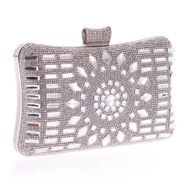 Diamond Silver Clutch