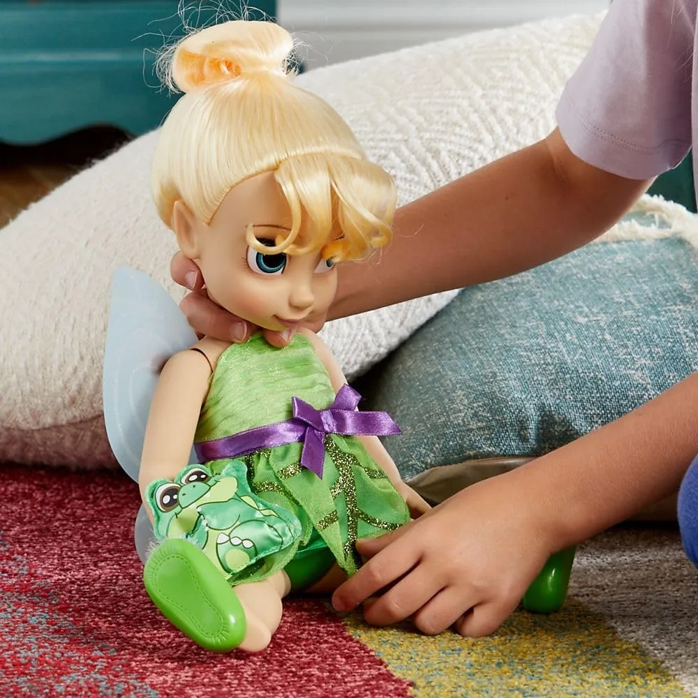 Disney Animators' Collection Tinker Bell Doll - Peter Pan - 16 Inch, Molded Details, Fully Posable Toy in Satin Dress - Suitable for Ages 3  Toy Figure