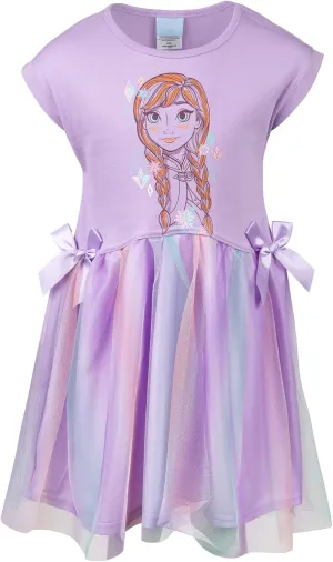 Disney Girls French Terry Tulle Dress Toddler to Big Kid Sizes (2T - 10-12)