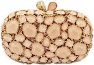 DJBM Women Glitter Rhinestone Box Bag Luxury Crystal Evening Clutch with Chain for Dance Celebrate