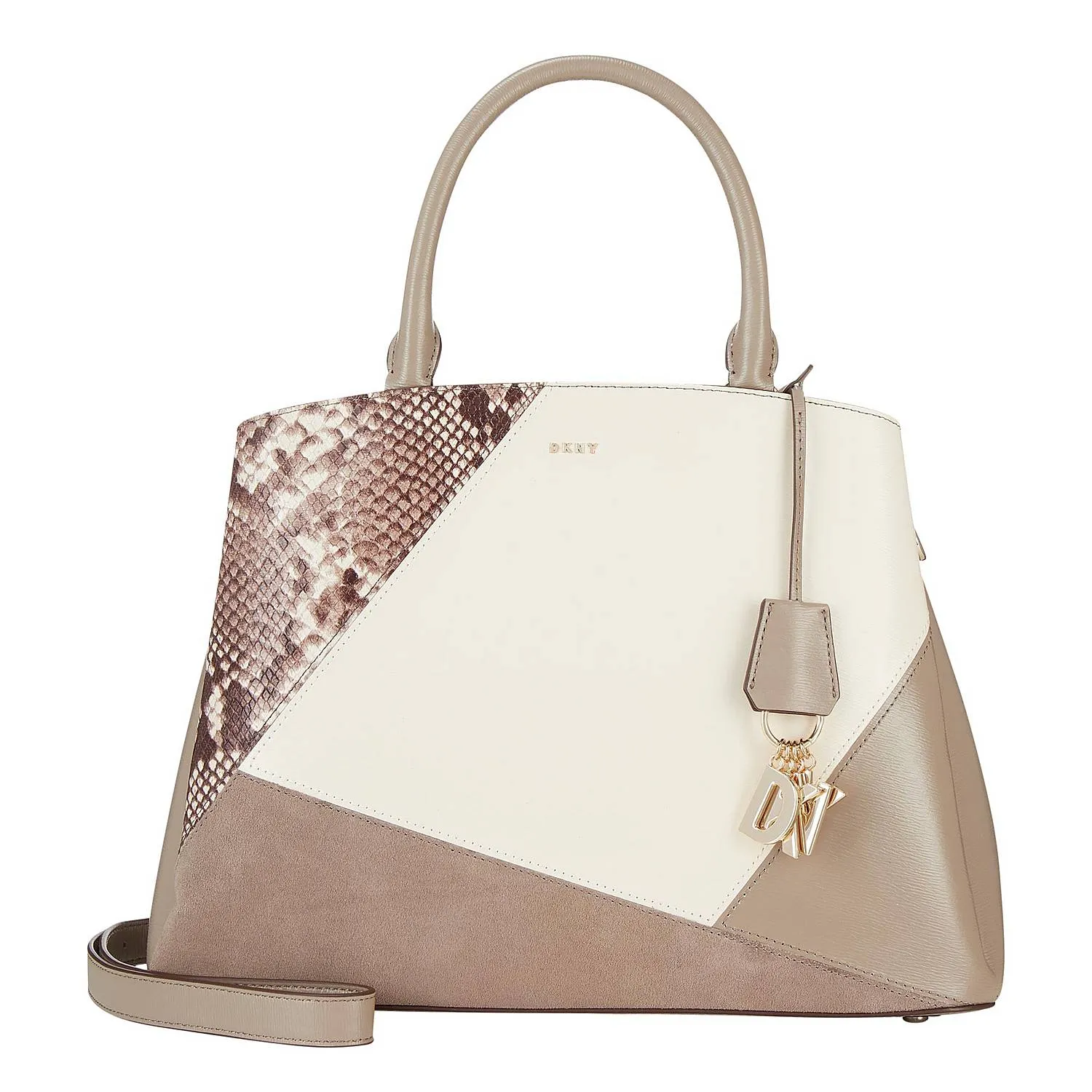 DKNY Large Paige Satchel bag-Nude combo