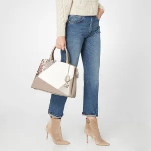 DKNY Large Paige Satchel bag-Nude combo
