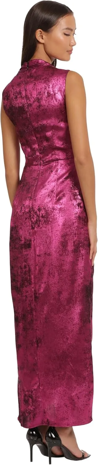 Donna Morgan Women's Holiday Foil Glitter Shimmer Metallic Dress Occasion Party Guest of