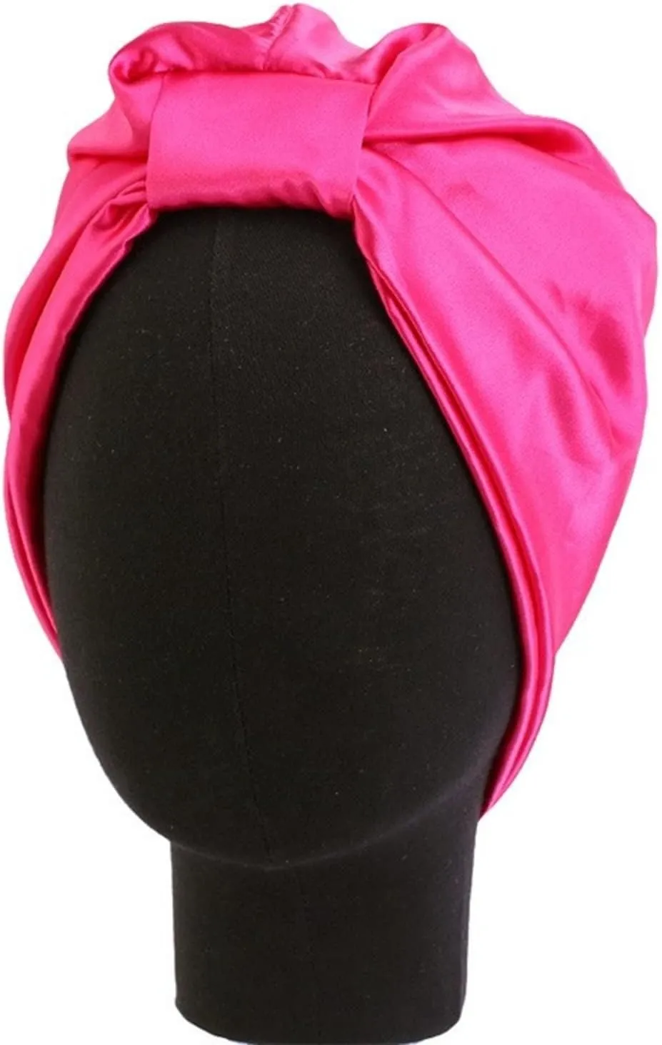Double-Layer Stretch Satin Turban Cap Simulation Silk Night Cap Hair Care Cap Chemotherapy Cap (3 pcs)