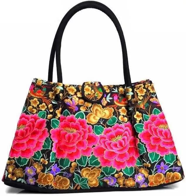 Double-Sided Embroidery Ladies Shoulder Bag | Ethnic Style Handcrafted Tote Bag
