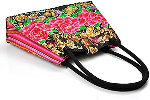 Double-Sided Embroidery Ladies Shoulder Bag | Ethnic Style Handcrafted Tote Bag