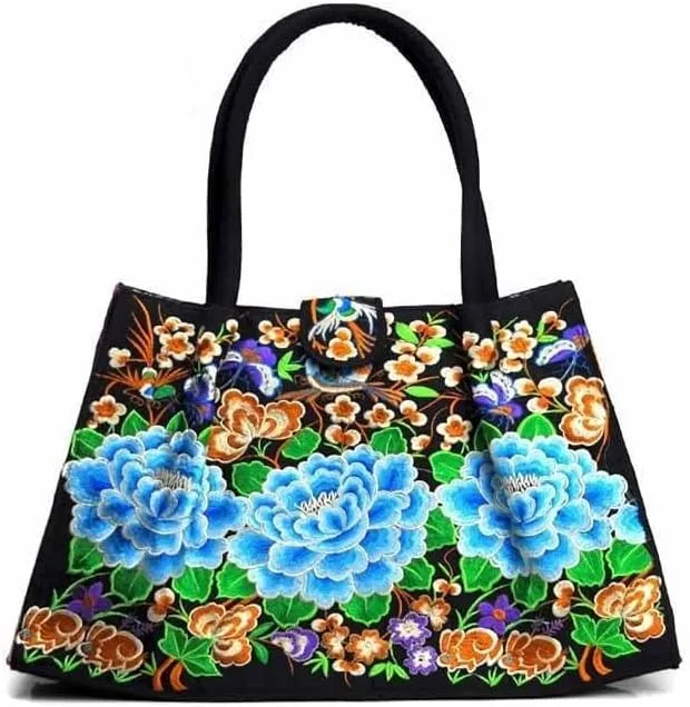 Double-Sided Embroidery Ladies Shoulder Bag | Ethnic Style Handcrafted Tote Bag