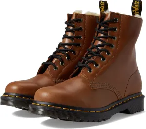 Dr. Martens Women's 1460 Serena Faux Fur-Lined Farrier Leather Boot Fashion