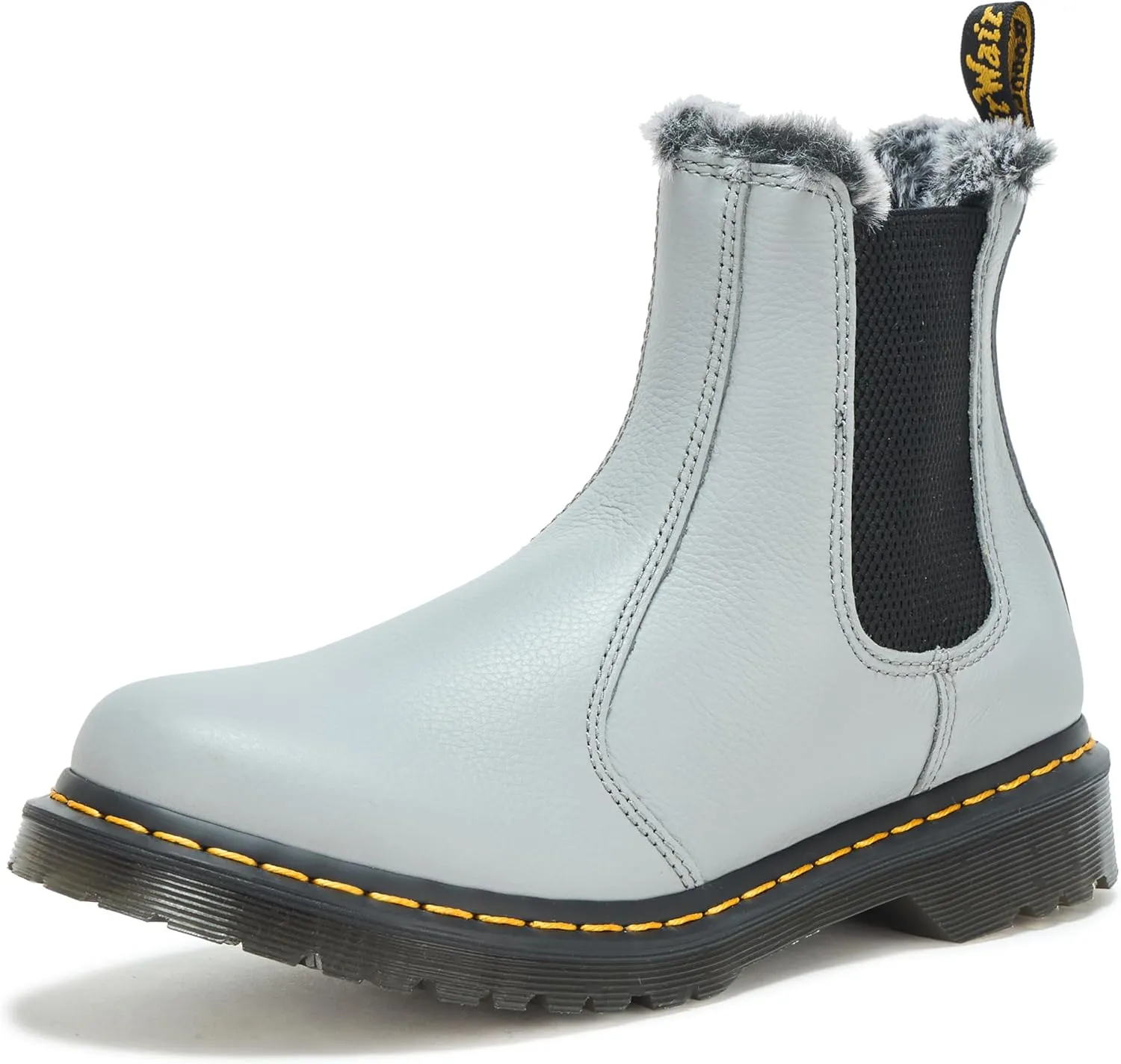 Dr. Martens Women's 2976 Faux Fur Lined Virginia Leather Chelsea Boot Fashion