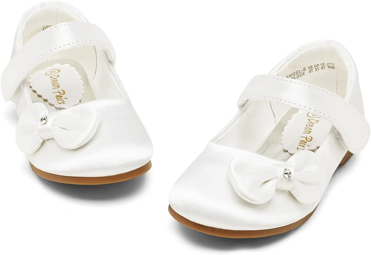 DREAM PAIRS Toddler Dress Shoes Mary Jane Flats for Girls Side Bow Ballerina Shoes