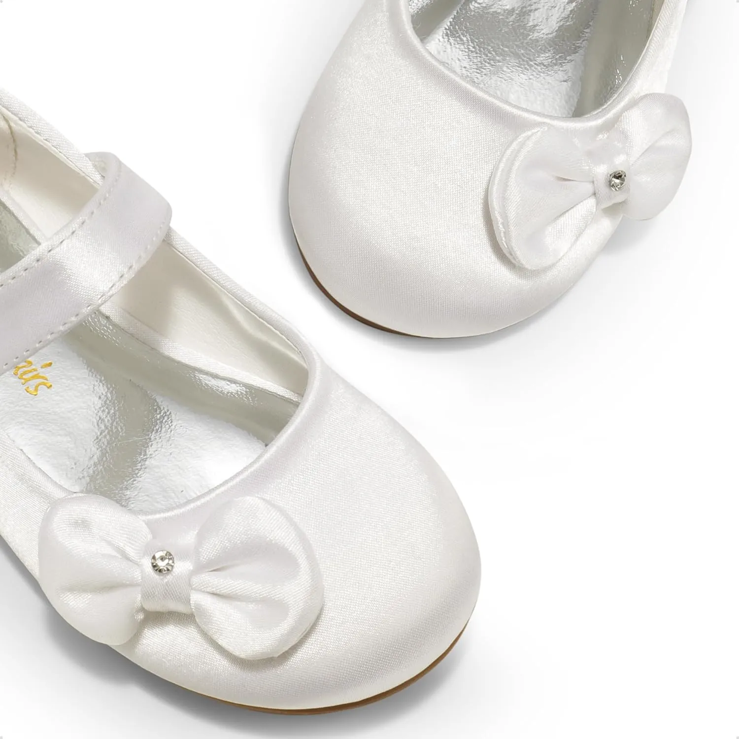 DREAM PAIRS Toddler Dress Shoes Mary Jane Flats for Girls Side Bow Ballerina Shoes