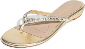 DREAM PAIRS Women's Fashion Rhinestones Design Slides Sandals