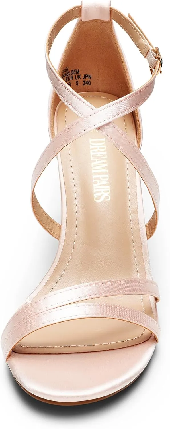 DREAM PAIRS Women's Gigi Fashion Stilettos Open Toe Pump Heel Sandals