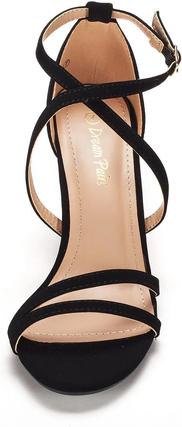 DREAM PAIRS Women's Gigi Fashion Stilettos Open Toe Pump Heel Sandals