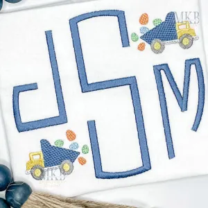 Easter Egg Dump Truck Mini Machine Embroidery Design