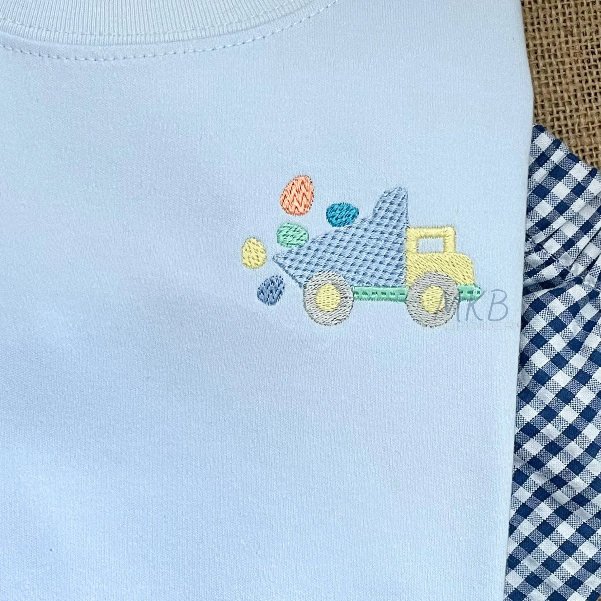 Easter Egg Dump Truck Mini Machine Embroidery Design