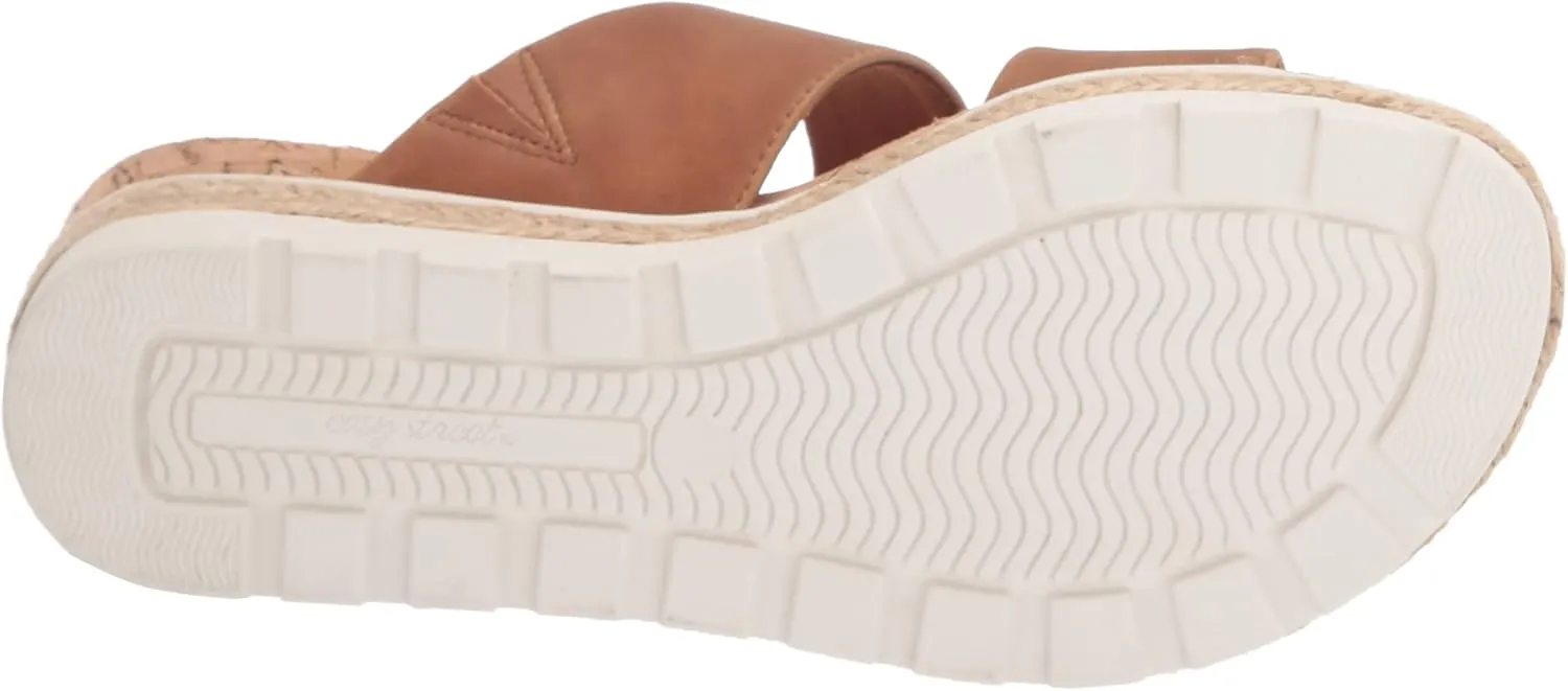 Easy Street Womens Maryann Faux Leather Embossed Heels