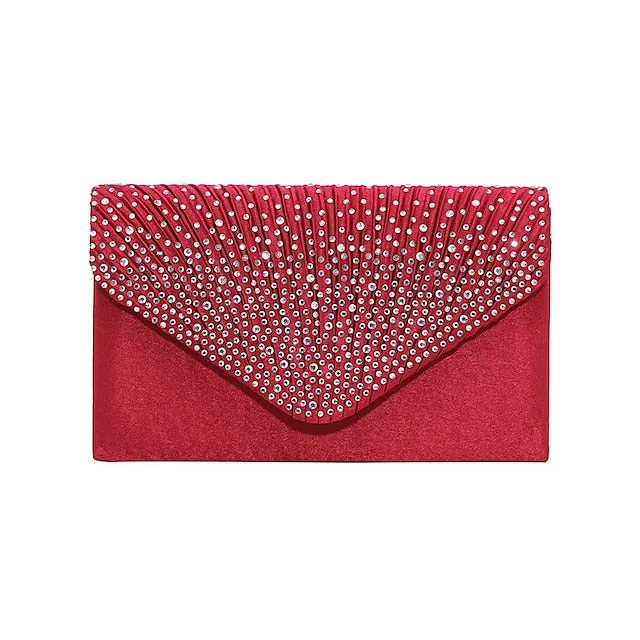 Elegant Women's Silver Glitter Clutch Bag with Textured Design – Perfect for Weddings, Evening Parties, and Formal Events