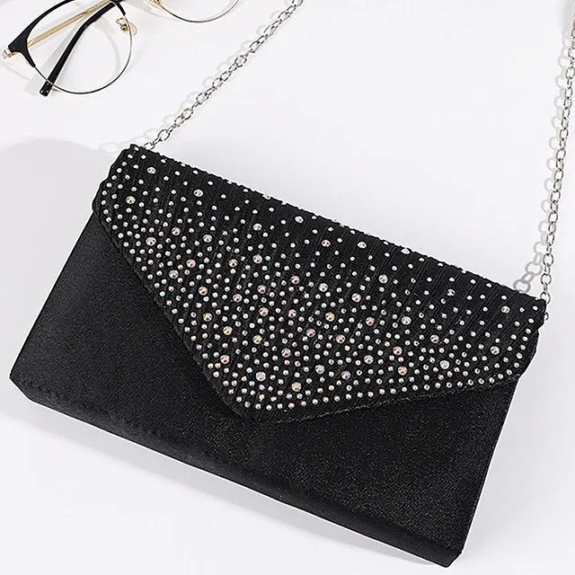 Elegant Women's Silver Glitter Clutch Bag with Textured Design – Perfect for Weddings, Evening Parties, and Formal Events