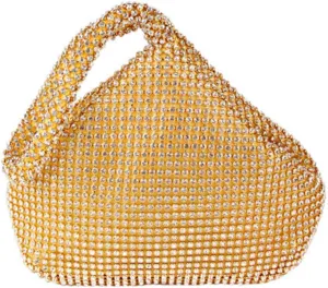 ELEOPTION Women Clutch Purse Women's Evening Bag Clutch Full Rhinestones Wedding Bag,Large