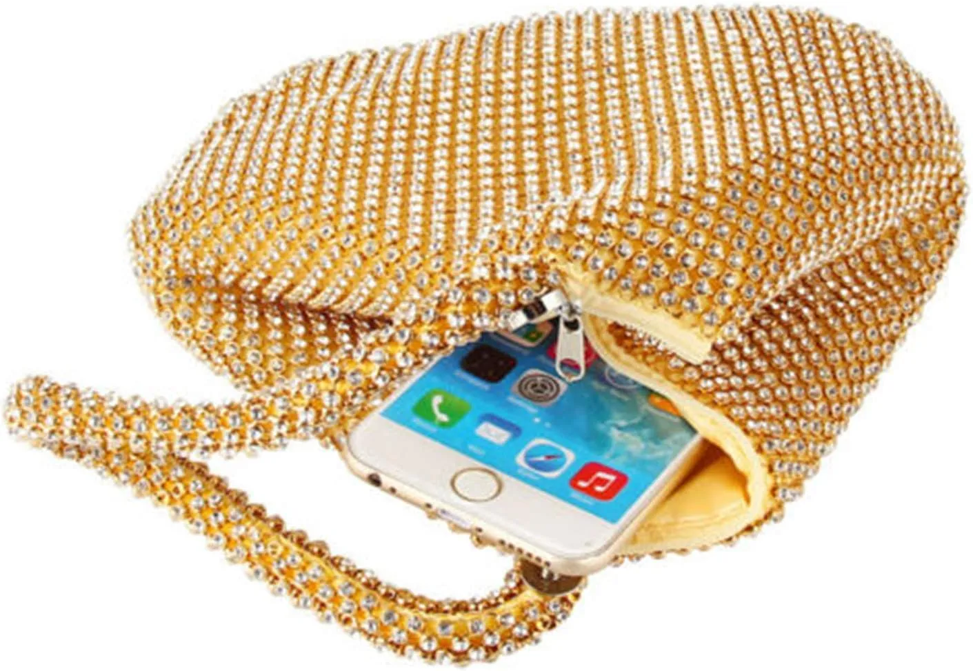 ELEOPTION Women Clutch Purse Women's Evening Bag Clutch Full Rhinestones Wedding Bag,Large