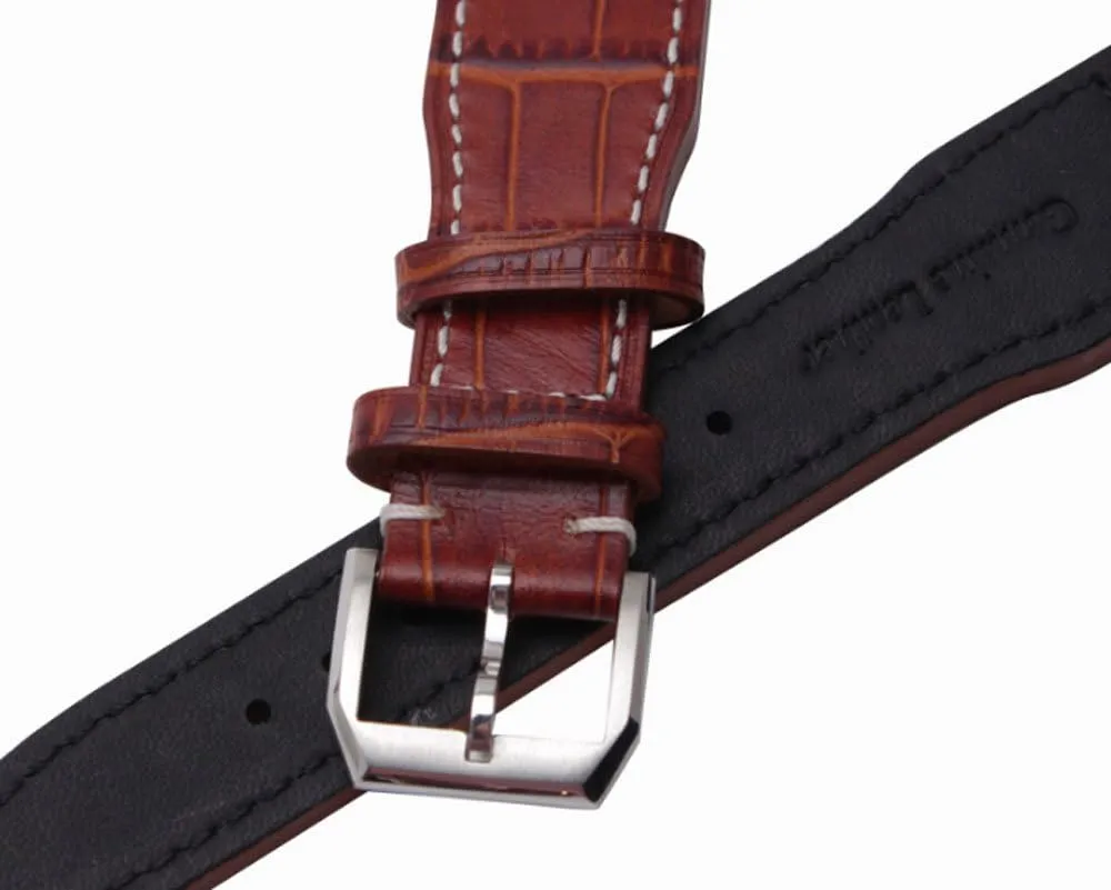 Embossed Leather Band Watch Strap 22mm for IWC Pilot's IW377709 IW502802 Watchs