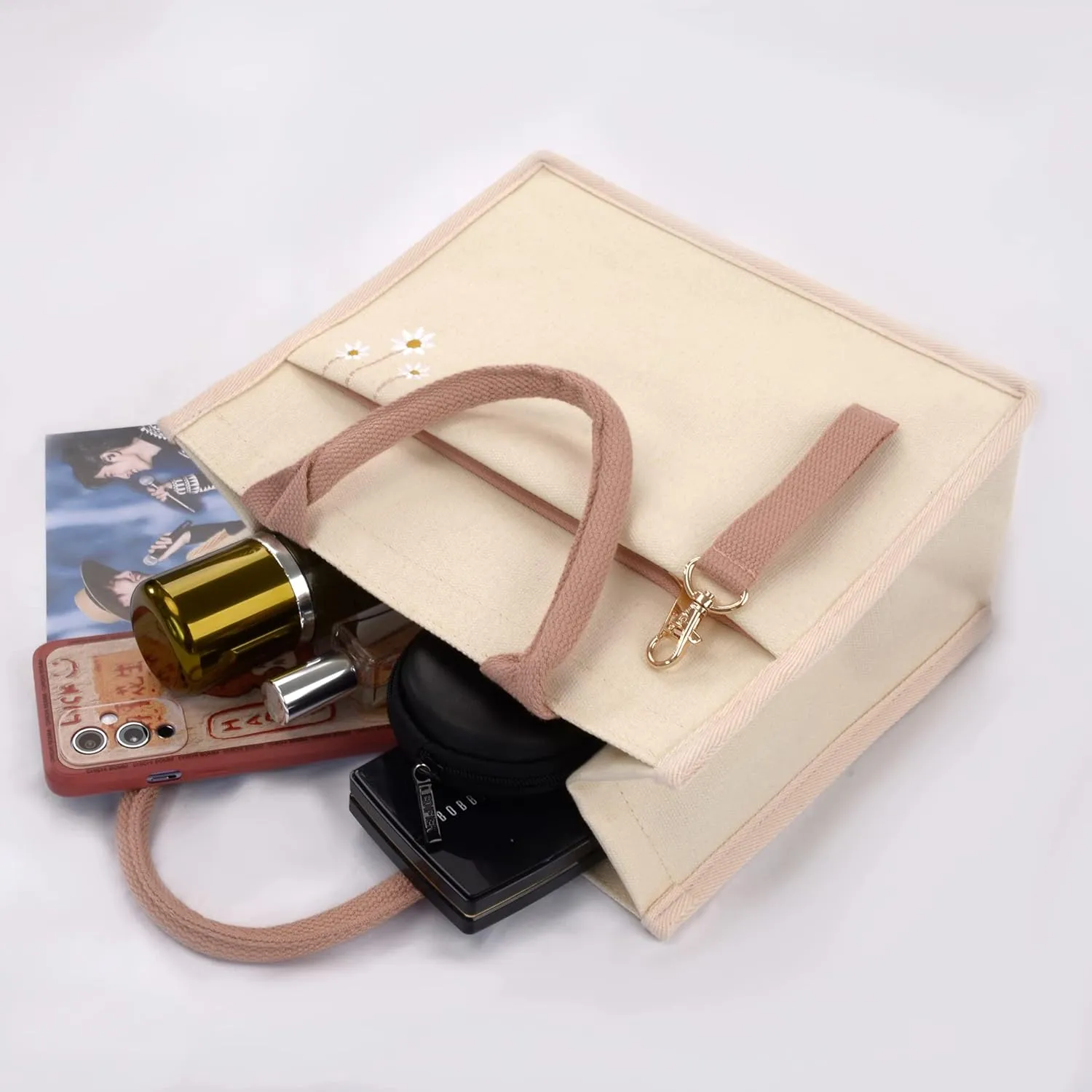 Embroidery style handbag canvas handbag
