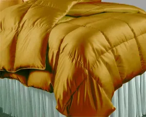Emperor King Comforter Set Silk Satin Mustard 600 GSM Bed in a Bag Duvet Comforter Set (Comforter   2 Pillowcases) Comforter for Emperor King Size Bed