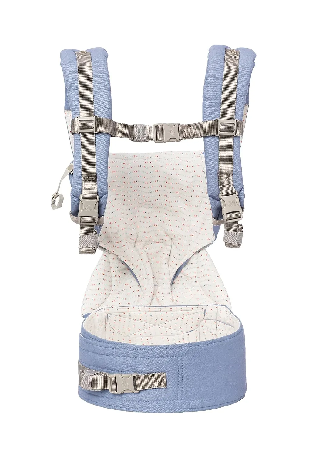 Ergobaby 360 All-Position Baby Carrier with Lumbar Support (12-45 Pounds), Sofie La Girafe - Blue, Premium Cotton