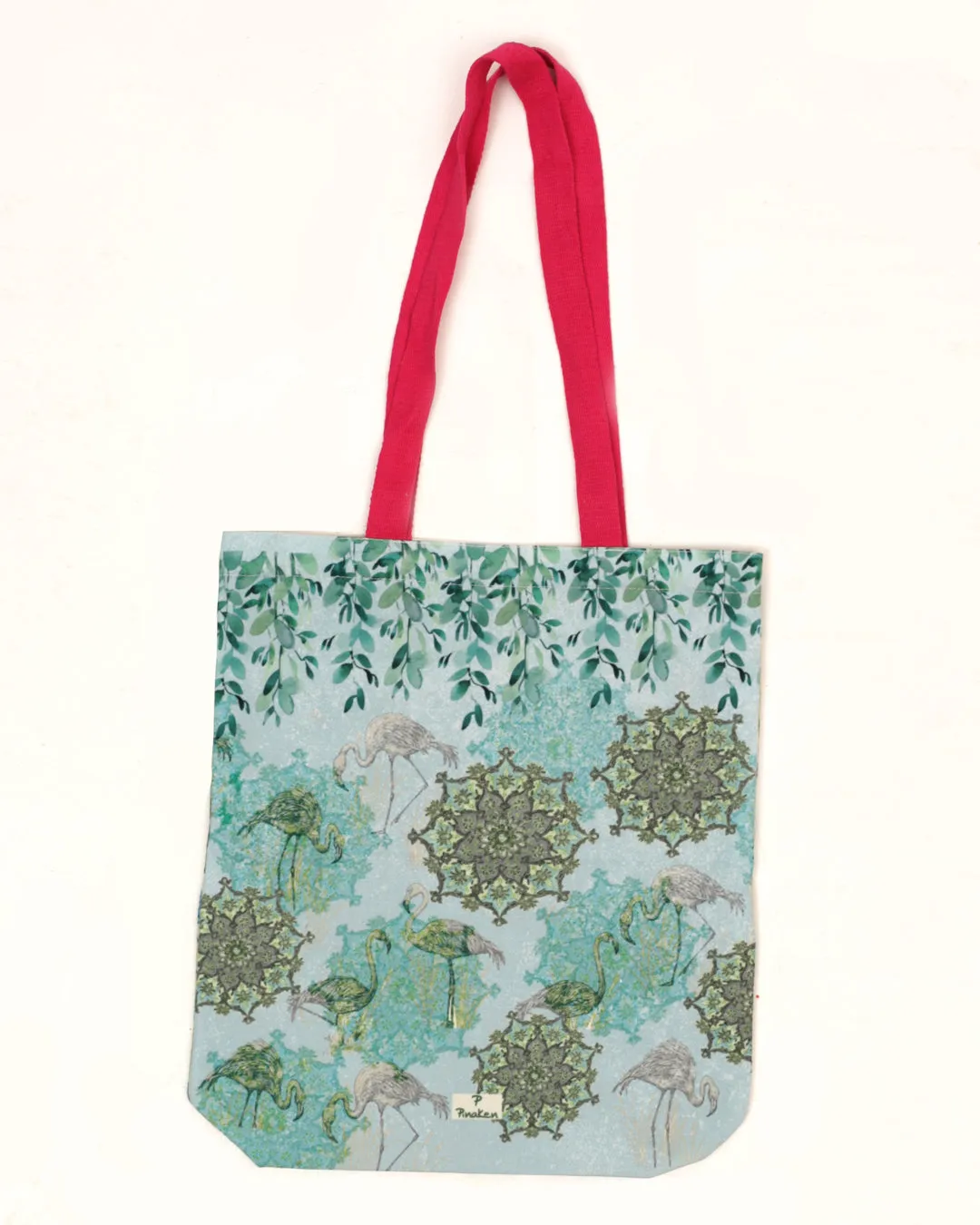 ETHNIC FLAMINGO NIWAD HANDLE TOTEBAG
