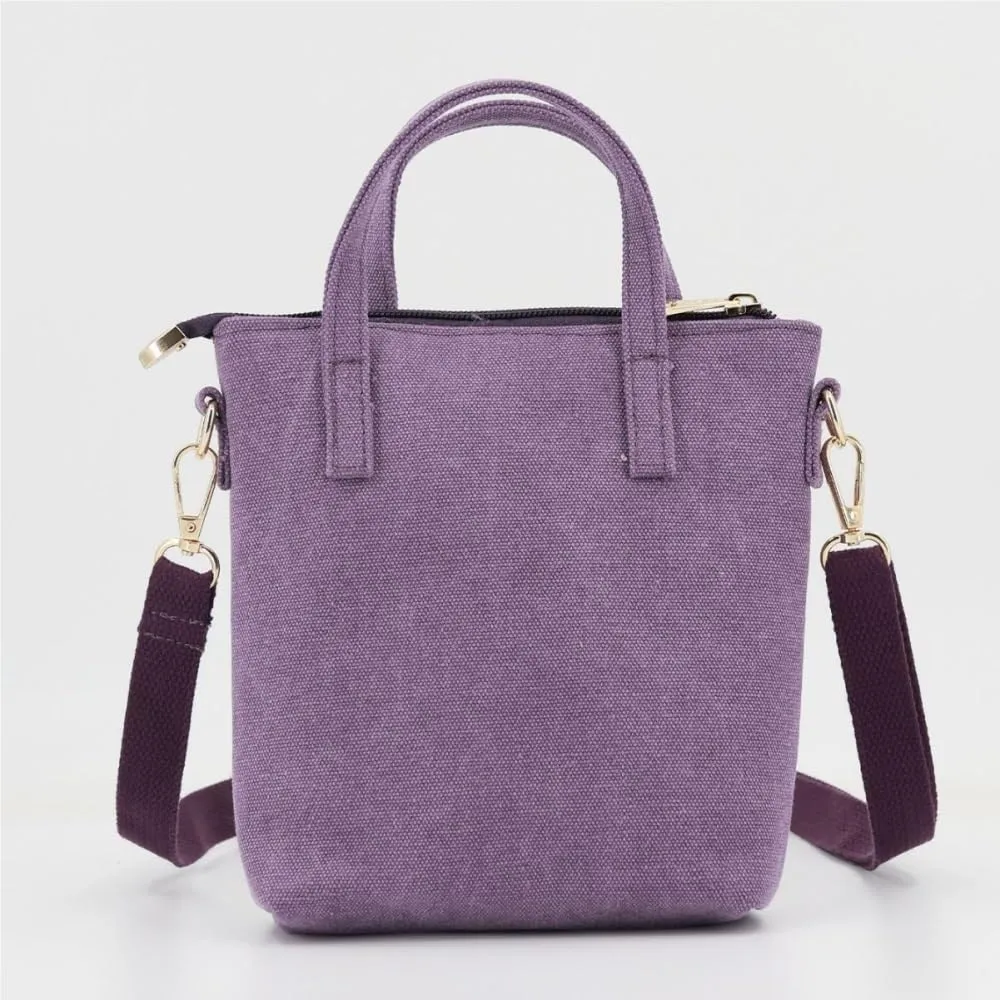 Ethnic Style Embroidery Crossbody Bag For Women Canvas Small Handbag For Mobile Phones
