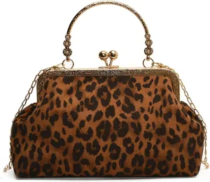 Evening Bag Small Clutch Purses Leopard Purse Formal Wedding Handbag for Women Fashion Crossbody Bags With Chain