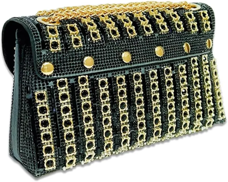 Evening Clutch Bag for Women, Chain Shoulder Bags Rhinestones Handbags for Cocktail Prom Parties, Weddings